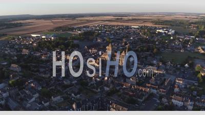 Abbey Of Saint-Pierre-Sur-Dives, Normandie - Video Drone Footage