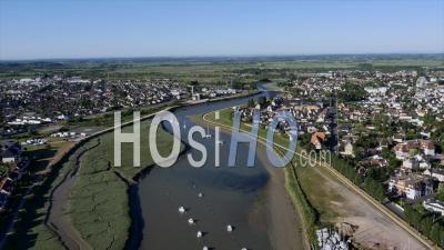 Aerial View Of Cabourg Town, Calvados, Lower Normandy, France - Video Drone Footage