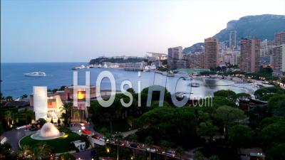 Timelapse At Harbour Of Monaco, From Dusk To Night