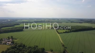 Cereal Fields In The Coulommiers Area - Video Drone Footage