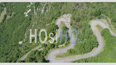 Route Dans La Drôme Vercors- Vidéo Drone