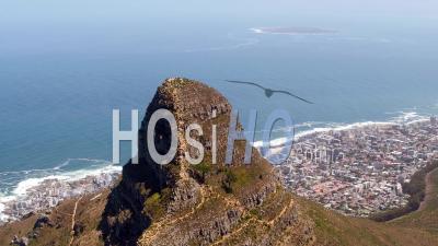 Lion's Head Peak, Cape Town Filmed By Helicopter