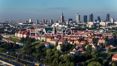 Panorama De Varsovie, Vieille Ville, Stare Miasto, Starowka, Varsovie, Vidéo Drone