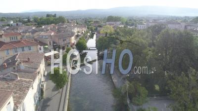 River Of Isle-Sur-Sorgue - Video Drone Footage