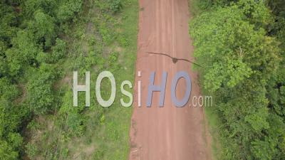 Red Road In Laos - Video Drone Footage