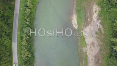 Nam Khan River Nearby Xiang Ngeun - Video Drone Footage
