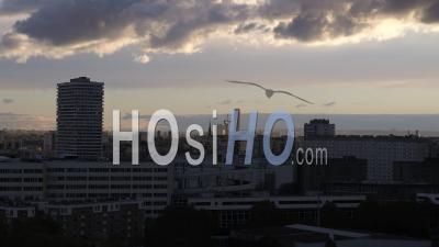 Paris Skyline At Sunset - Video Drone Footage