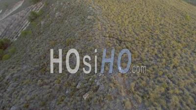 Dirt Bike Motorcycle Riders Near Granada Spain - Video Drone Footage - Video Drone Footage