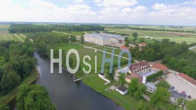 Beautiful Aerial View Of Rundale Castle And Gardens In Latvia - Video Drone Footage