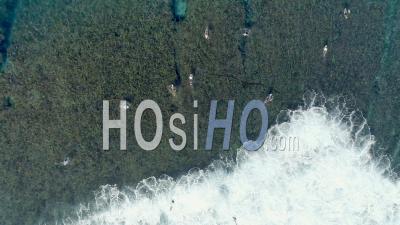 Surfing On Gili Island Near Bali Indonesia - Video Drone Footage