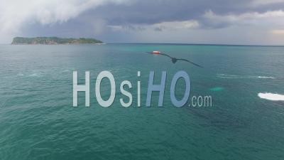 Whale Watching Off Isla Conadora, Las Perlas Panama - Video Drone Footage