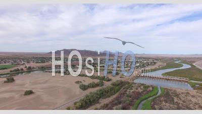 Morelos Dam Drone Vidéo Yuma County Arizona Us Mexique Frontière