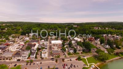 Flying Over Harbor Springs Michigan Usa - Video Drone Footage