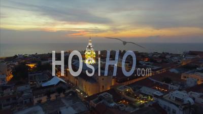 Cathédrale Santa Catalina De Alejandría Carthagène Colombie Drone Vidéos - Vidéo Drone