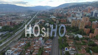 Autoroute, Medellin, Colombie, Drone, Images, Drone, Point, Vue