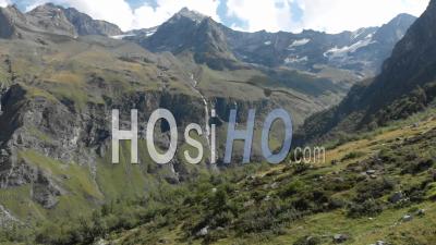 Alpine Landscape At Summer Season, Rosuel Valley, Vanoise, Aerial - Video Drone Footage