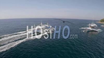 Catamarans Dans Les Philippines Tropicales Asie - Vidéo Drone