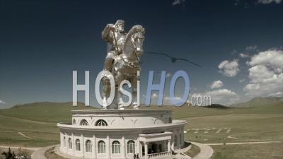 Chinggis Khaan Statue Complex Mongolia - Video Drone Footage