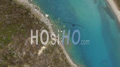 Deep Blue Galcier River Patagonia Chile South America - Video Drone Footage