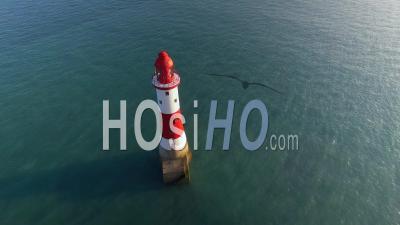 Lighthouse At Eastbourne Uk - Video Drone Footage