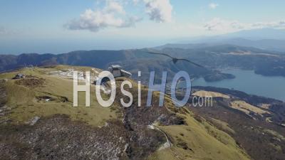 Mount Hakone And Lake Ashi Kanagawa Honshu Japan - Video Drone Footage