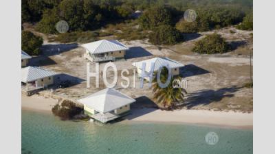Plage Maisons Anegada île Îles Vierges Britanniques Des Caraïbes - Photographie Aérienne
