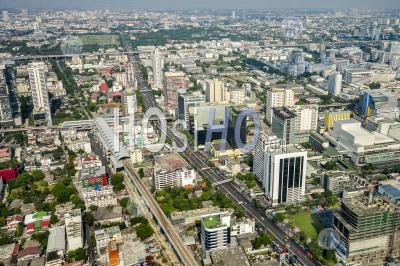 City View Of Central Part Of Bangkok, Thailand, Asia - Aerial Photography
