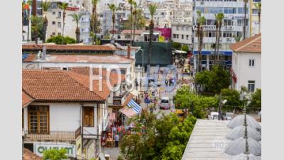 Market Street Of Kulesi District Antalya On The Mediterranean Turkey - Aerial Photography