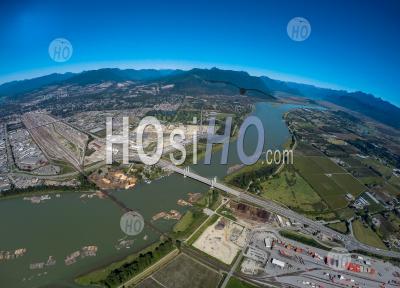 Pitt River Bridge Bc Canada - Aerial Photography