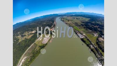 Fraser River Langley Bc Canada - Aerial Photography