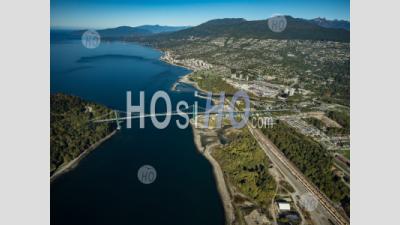 Lions Gate Bridge And West Vancouver - Aerial Photography