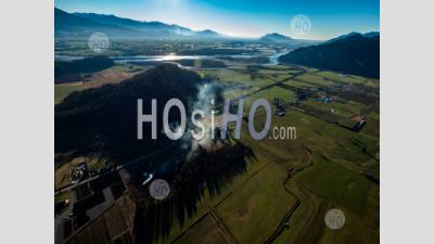 Fraser Valley At Agassiz - Aerial Photography