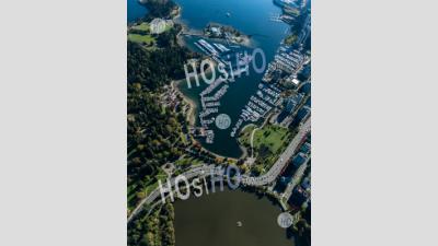 Lost Lagoon Et Coal Harbour Vancouver - Photographie Aérienne