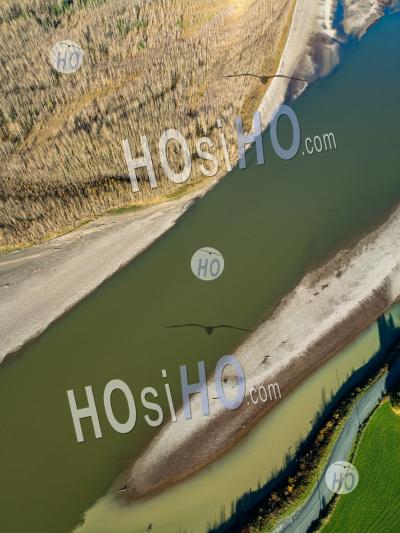 Fraser River North De Chilliwack - Photographie Aérienne