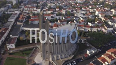 Royan Cathedral Video Drone Footage