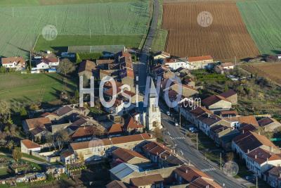 Aerial Village De Vieville En Haye Lorraine France - Aerial Photography