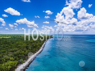Crystal Sea Waters Of The Resort Area Of Dominicus Dominican Republic - Aerial Photography