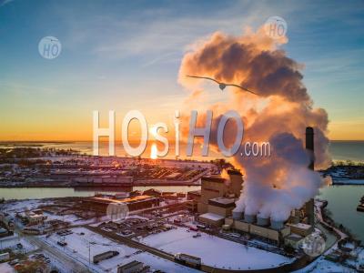 Waste Management Facility Bridgeport Connecticut Usa - Aerial Photography