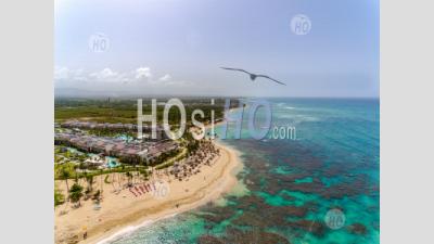 Resort And Beach Area Of Punta Cana Dominican Republic - Aerial Photography