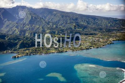 Tropical Islands Of French Polynesia. Capital City Papeete On Tahiti - Aerial Photography