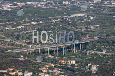Pont Autoroute Bagheria Sicile Italie - Photographie Aérienne
