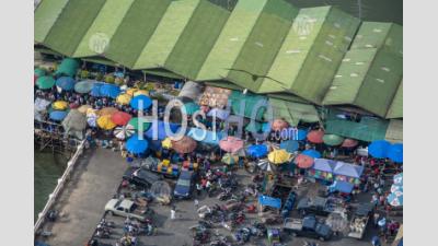 Fishing Industry Docks And Markets Thailand - Aerial Photography