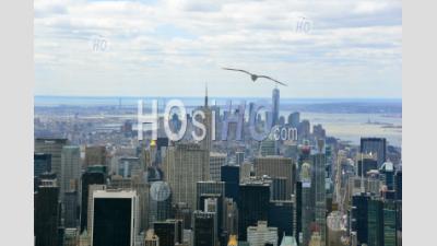Manhattan Skyline New York City - Photographie Aérienne