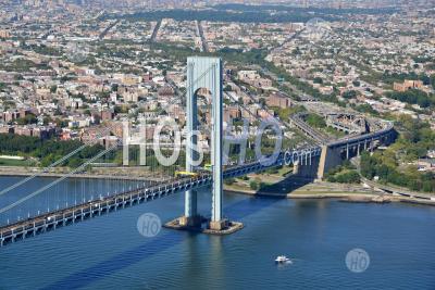 Verrazano Pont De New York - Photographie Aérienne