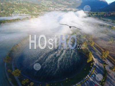 Lake Passy, ​​seen By Drone - Aerial Photography