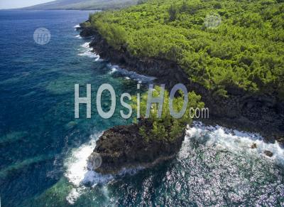 La Roche Pas De Cabri, Reunion Island, Seen By Drone - Aerial Photography