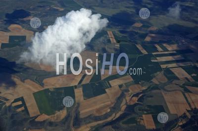 The Vast Seville Countryside Seen From High Altitude, Seville, Andalusia, Spain. - Aerial Photography