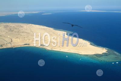Exquisite Turquoise Waters Of Lagoon Seen From Above Between Quoseir And Hurgada, Red Sea, Egypt. - Aerial Photography