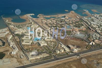 Egypt Red Sea Hurgada Aerial View Of The Coast And The Resorts - Aerial Photography