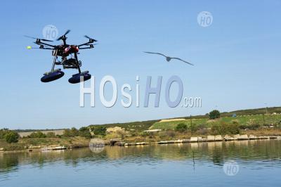 Uav Flying By Canal De Caronte, Martigues - Aerial Photography